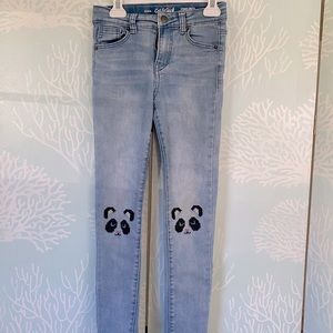 Cat & Jack skinny jeans with panda detail
